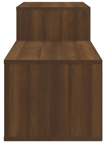 Barna tölgyszínű szerelt fa cipősszekrény 150x35x45 cm