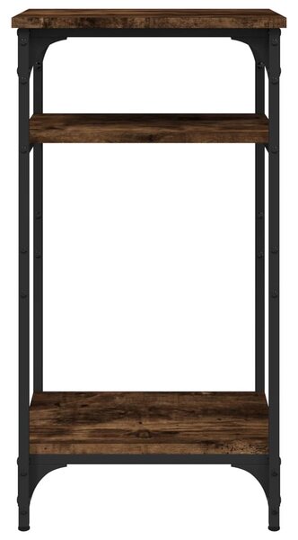 Füstös tölgy színű szerelt fa kisasztal 40 x 30 x 75 cm