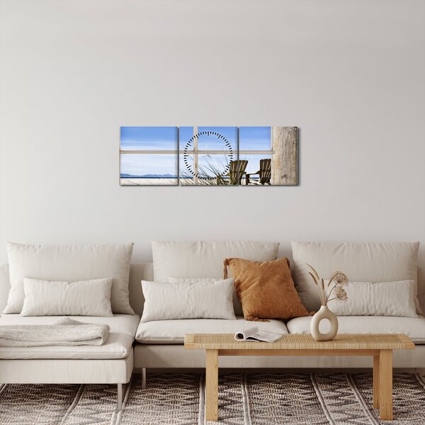 Kép - Kilátás az ablakból (órával) (90x30 cm)