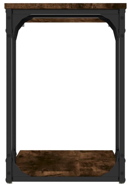 Füstös tölgy színű szerelt fa kisasztal 50 x 35 x 52 cm