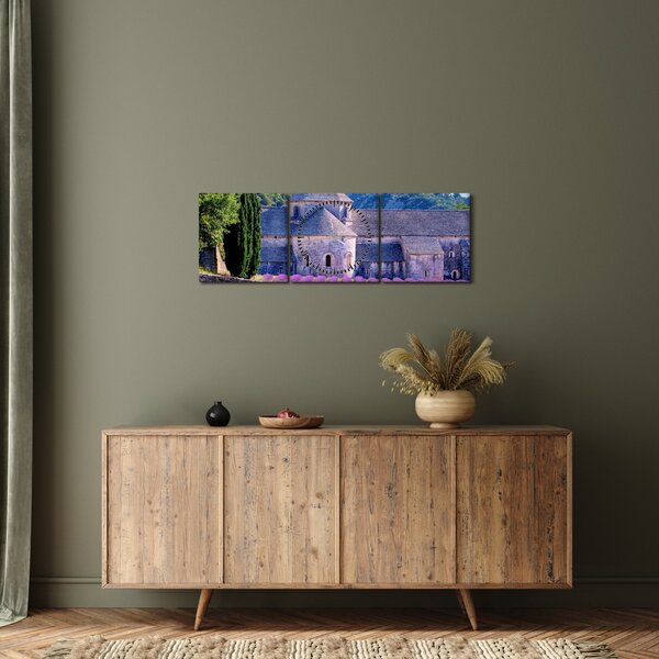 Kép - Levendula mező (órával) (90x30 cm)