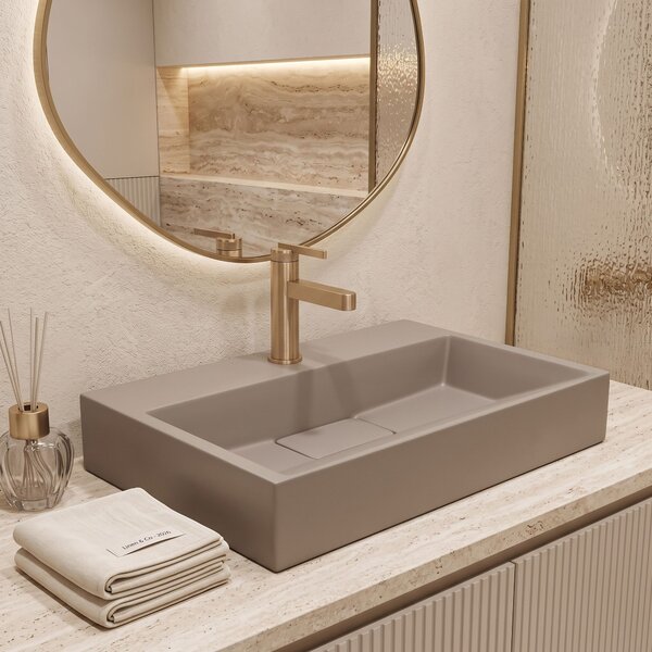Konglomerátum mosdó Rea GOYA TAUPE 60CM