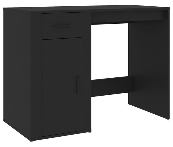 Fekete szerelt fa íróasztal 100 x 49 x 75 cm