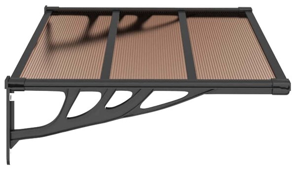 VidaXL fekete polikarbonát ajtóelőtető 122 x 90 cm