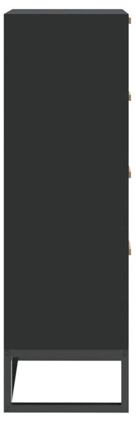 Fekete szerelt fa magasszekrény 40 x 30 x 95 cm