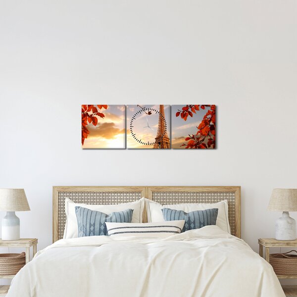 Kép - Párizs (órával) (90x30 cm)