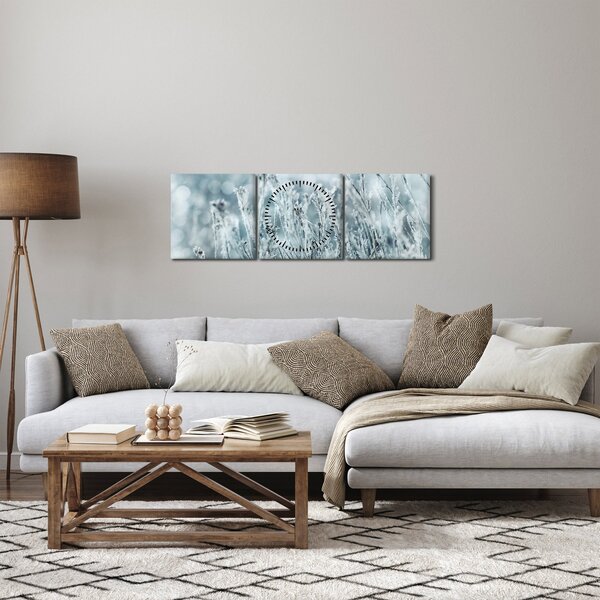 Kép - Téli varázslat (órával) (90x30 cm)