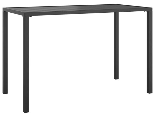 Antracitszürke acél kerti asztal 110 x 54 x 70 cm