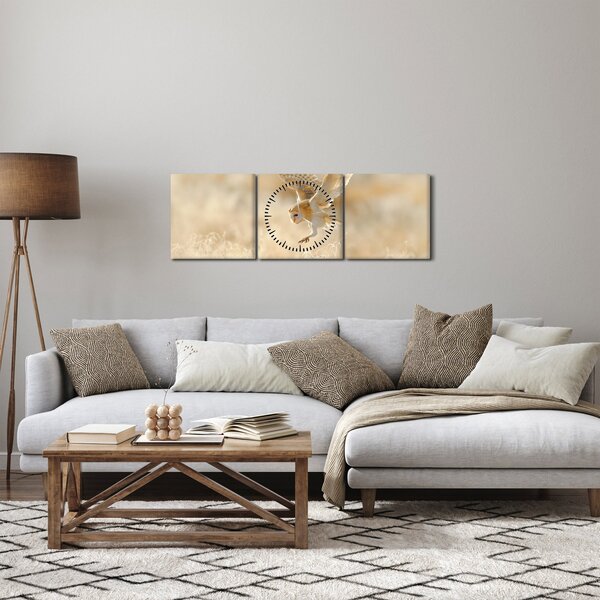 Kép - Bagoly (órával) (90x30 cm)
