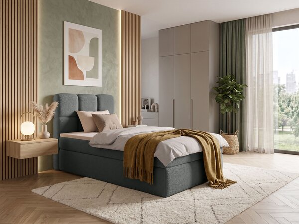 MASSIMO kárpitozott boxspring ágy 90x200 - szürke