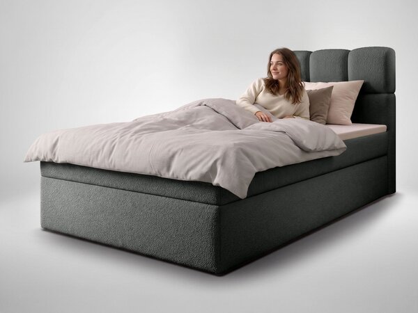 MASSIMO kárpitozott boxspring ágy 90x200 - szürke