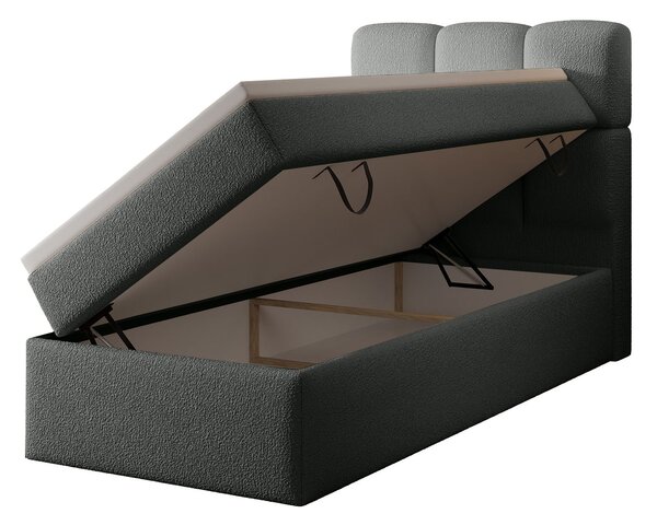 MASSIMO kárpitozott boxspring ágy 90x200 - szürke