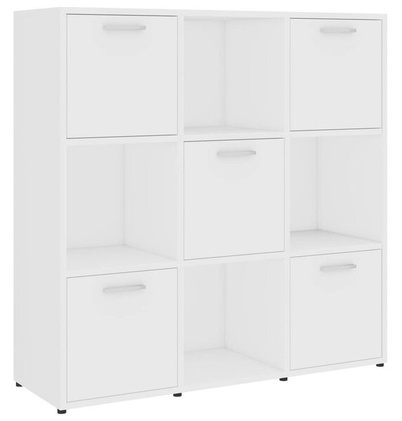 VidaXL Fehér Könyvespolc - 9 Rekesz - 90x30x90 cm