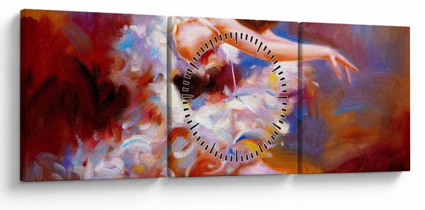 Kép - Balerina, festmény (órával) (90x30 cm)