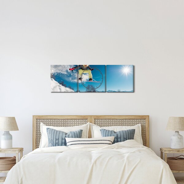 Kép - Snowboardos (órával) (90x30 cm)