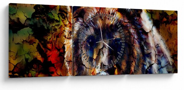 Kép - Medve, festmény (órával) (90x30 cm)