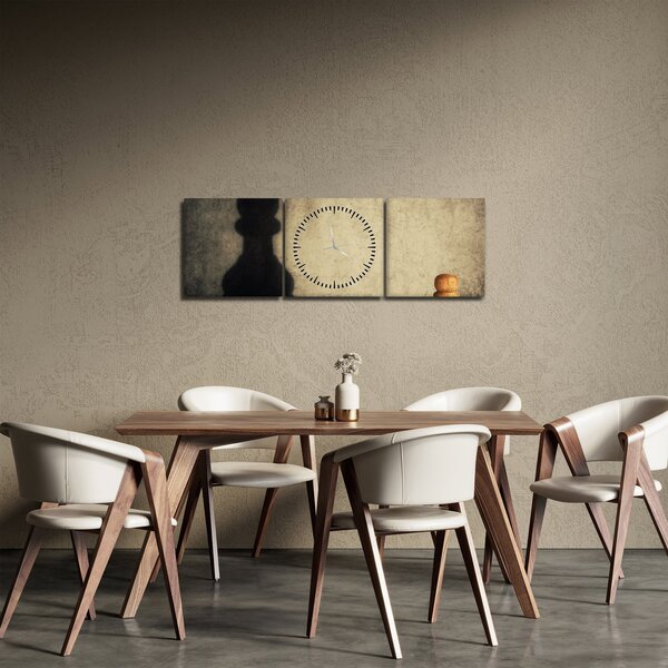 Kép - Sakk 2 (órával) (90x30 cm)