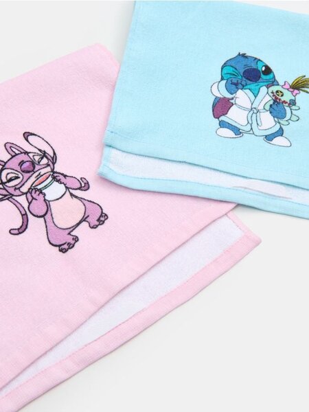 Sinsay - Lilo & Stitch pamut törölközők, 2 darabos csomag - többszínű