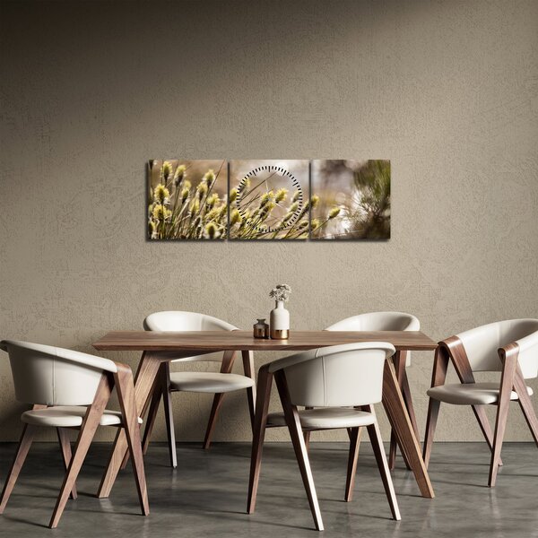 Kép - Zöld növényzet (órával) (90x30 cm)