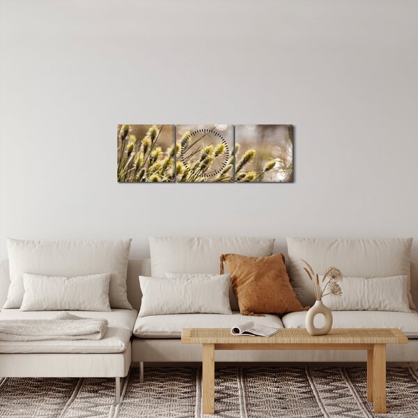 Kép - Zöld növényzet (órával) (90x30 cm)