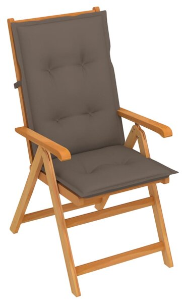 VidaXL tömör tíkfa kerti szék tópszínű párnákkal