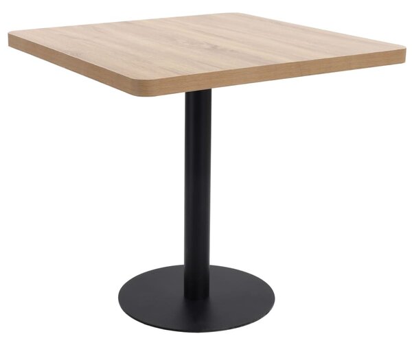 Világosbarna MDF bisztróasztal 80 x 80 cm