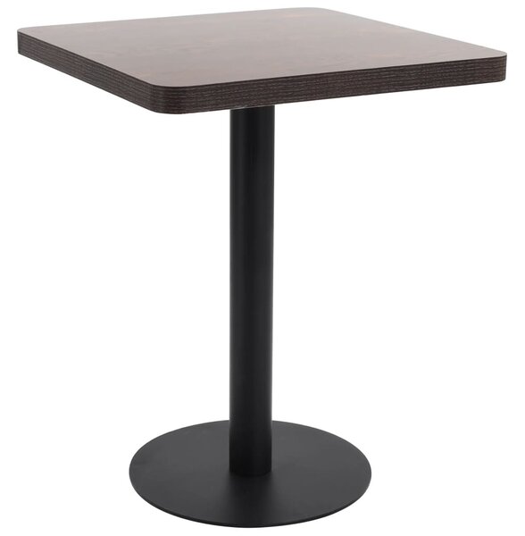 Sötétbarna MDF bisztróasztal 60 x 60 cm