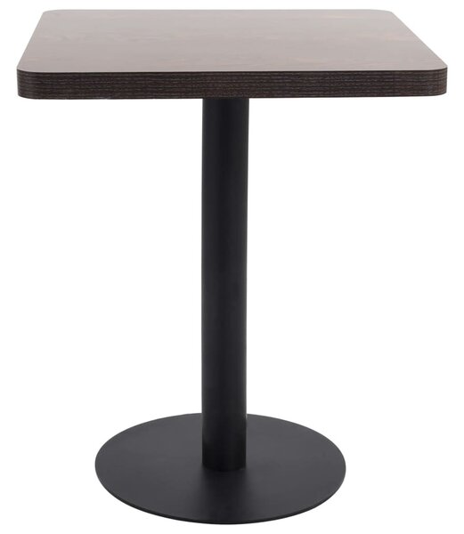 Sötétbarna MDF bisztróasztal 60 x 60 cm