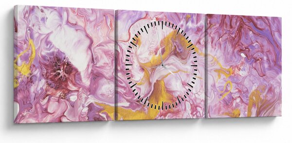 Kép - Rózsaszín absztrakció (órával) (90x30 cm)