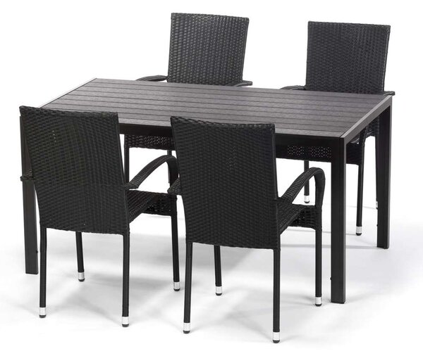 Venosa kerti asztal 140, fekete
