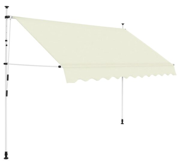 Kézzel feltekerhető krémszínű napellenző 250 cm