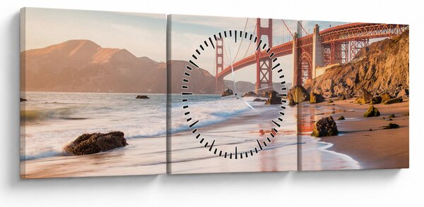 Kép - Golden Gate híd (órával) (90x30 cm)