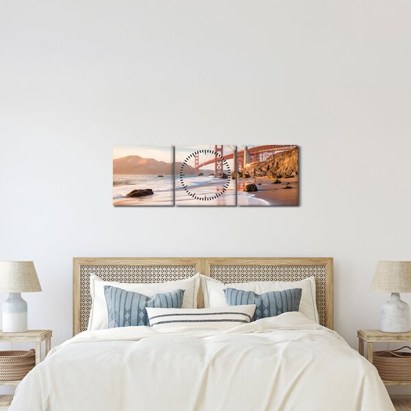 Kép - Golden Gate híd (órával) (90x30 cm)