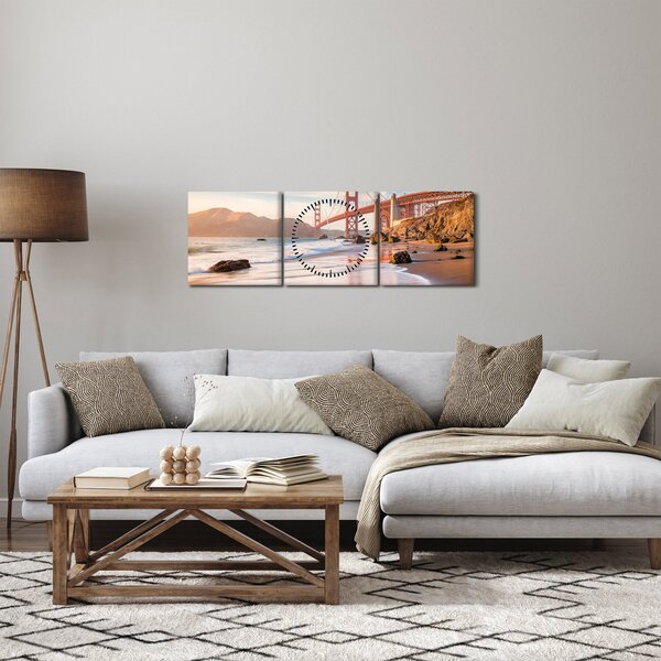 Kép - Golden Gate híd (órával) (90x30 cm)