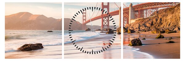 Kép - Golden Gate híd (órával) (90x30 cm)