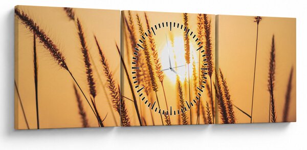 Kép - Füvek a napon (órával) (90x30 cm)