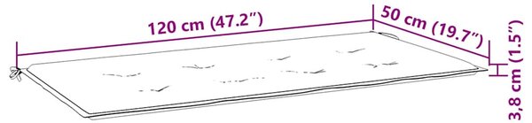 Bambusz kerti pad párnával 120 cm