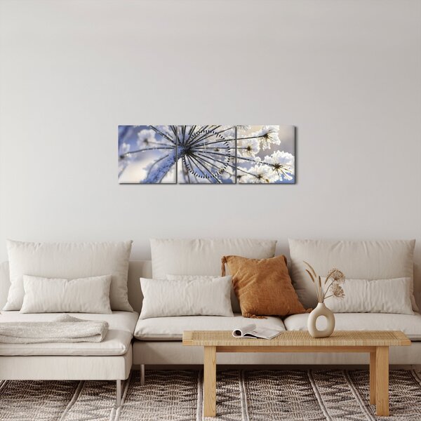Kép - Fagyott virág (órával) (90x30 cm)