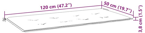 Bambusz kerti pad párnával 120 cm