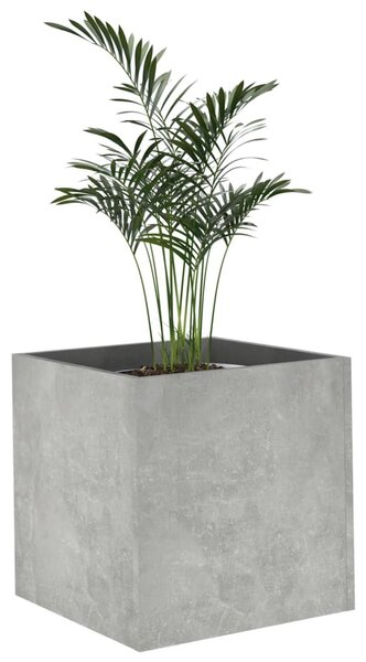 Betonszürke szerelt fa virágtartó 40 x 40 x 40 cm