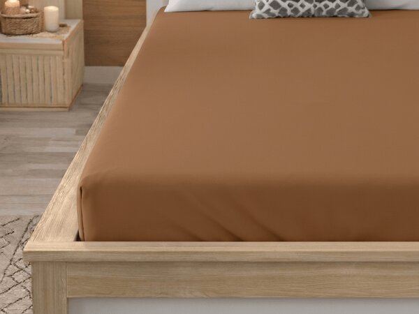 Mikroszálas lepedő MICROVELLE barna 180x200 cm