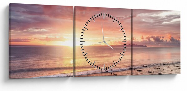 Kép - Tenger panoráma (órával) (90x30 cm)