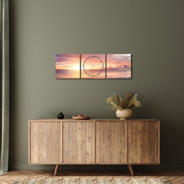 Kép - Tenger panoráma (órával) (90x30 cm)