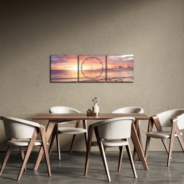 Kép - Tenger panoráma (órával) (90x30 cm)