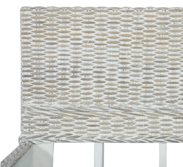 Szürke természetes rattan ágykeret 180 x 200 cm