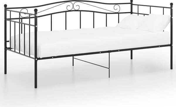 Fekete fém kanapéágykeret 90 x 200 cm