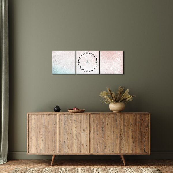 Kép - Mandalák a falban 2 (órával) (90x30 cm)