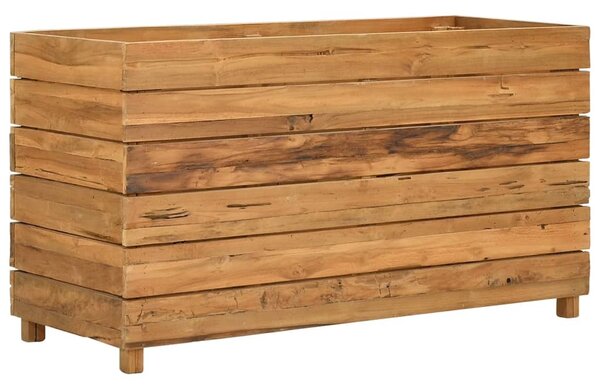 Újrahasznosított tíkfa és acél magaságyás 100 x 40 x 55 cm