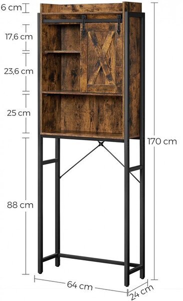 WC fölé helyezhető polc, Vasagle, 64x24x171cm