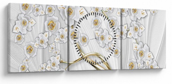 Kép - Fa arany díszítéssel (órával) (90x30 cm)